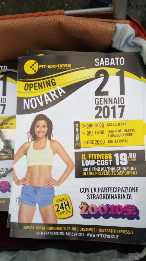 Volantinaggio a Novara per Fit Express