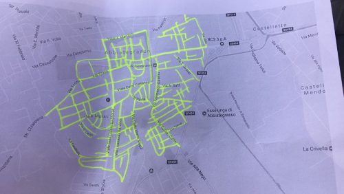 Volantinaggio a Abbiategrasso per NC Milano