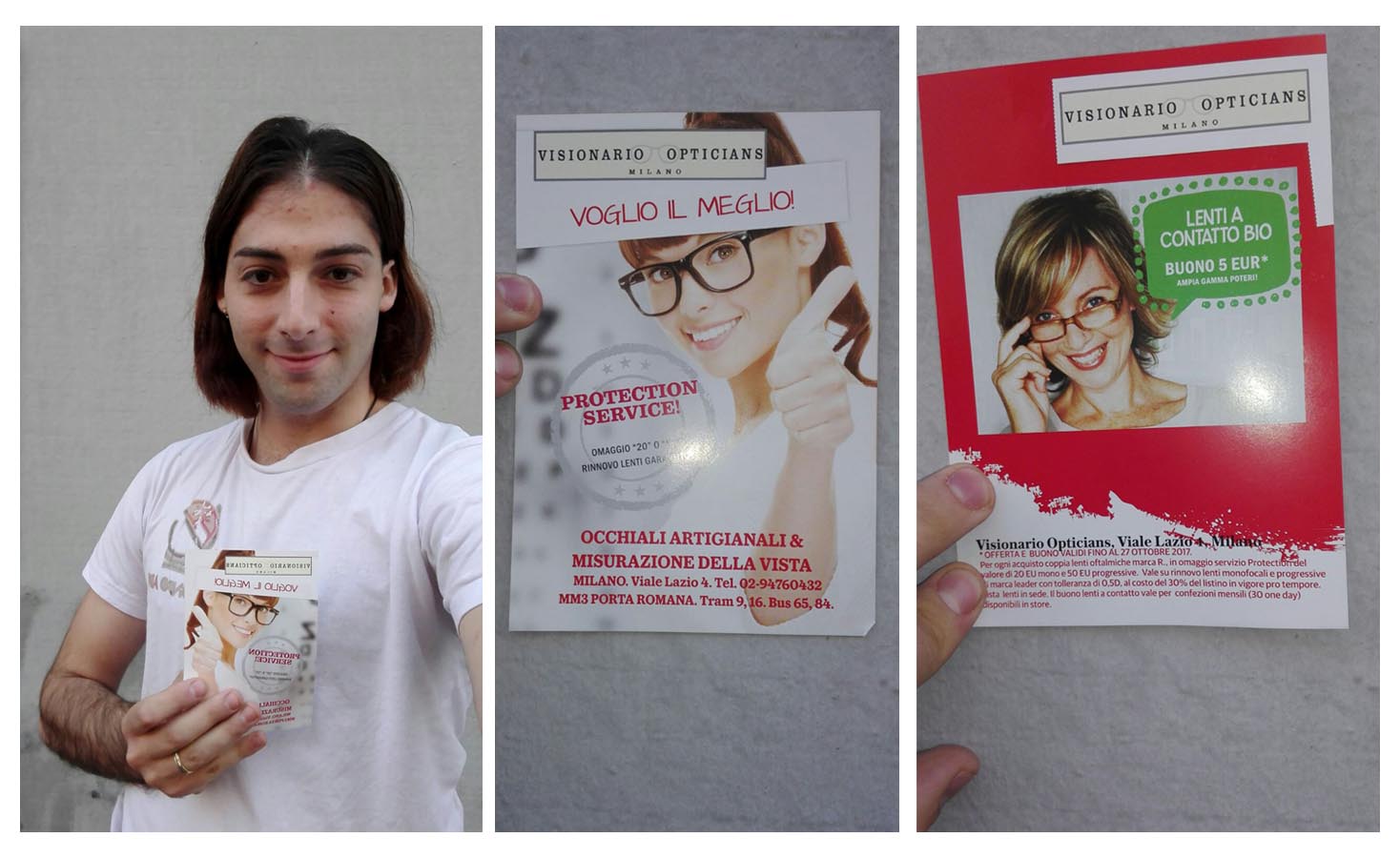 Volantinaggio a Milano per Visionario Opticians