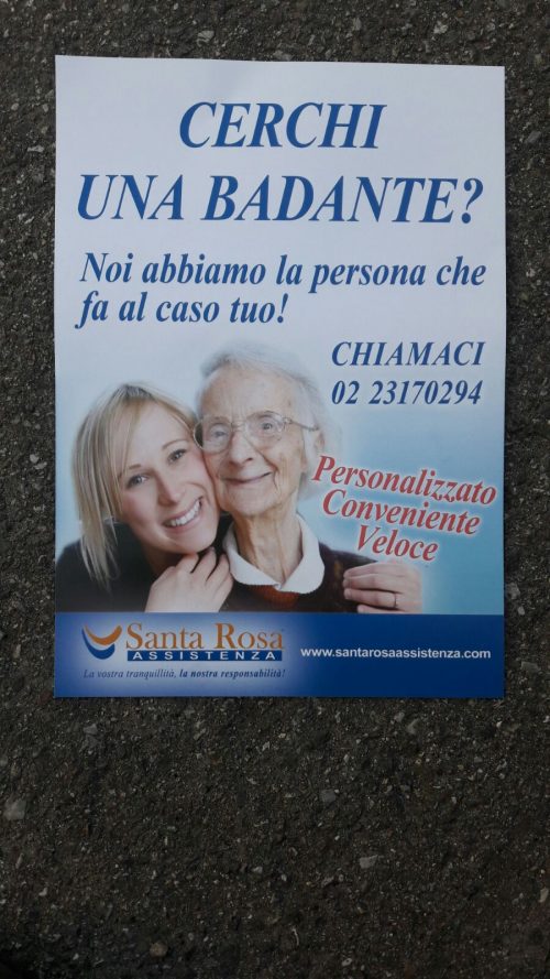 Volantinaggio a Abbiategrasso per Santa Rosa Assistenza